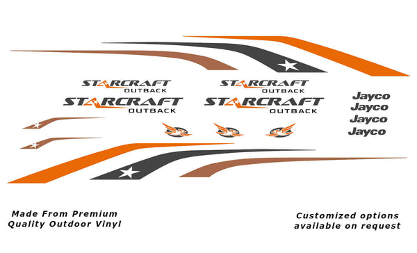 Jayco Starcraft 2013-2014 Outback Replacement Decal Kit – Katowse Decal ...