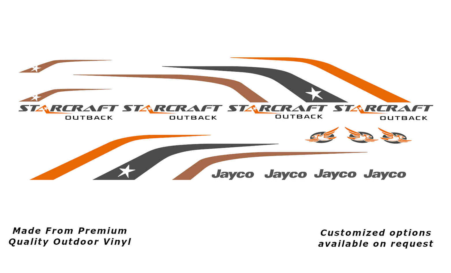 JAYCO STARCRAFT 2013-2014 OUTBACK REPLACEMENT DECAL KIT