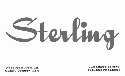 Jayco sterling caravan vinyl replacement decal sticker in silver grey.