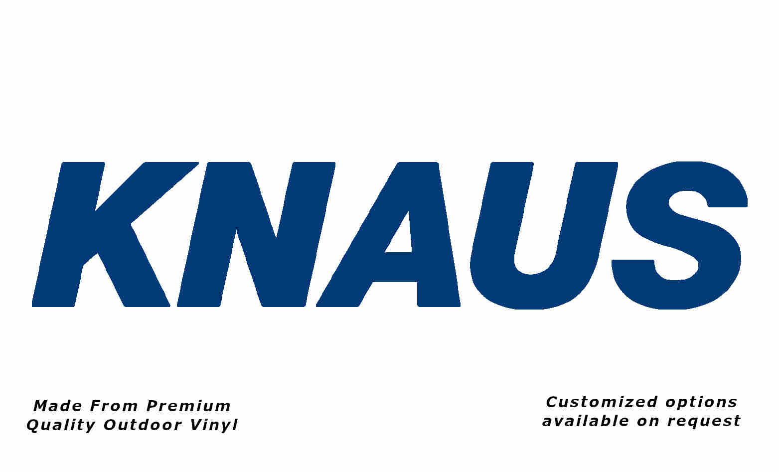 Avan knaus caravan replacement vinyl decal sticker in blue.