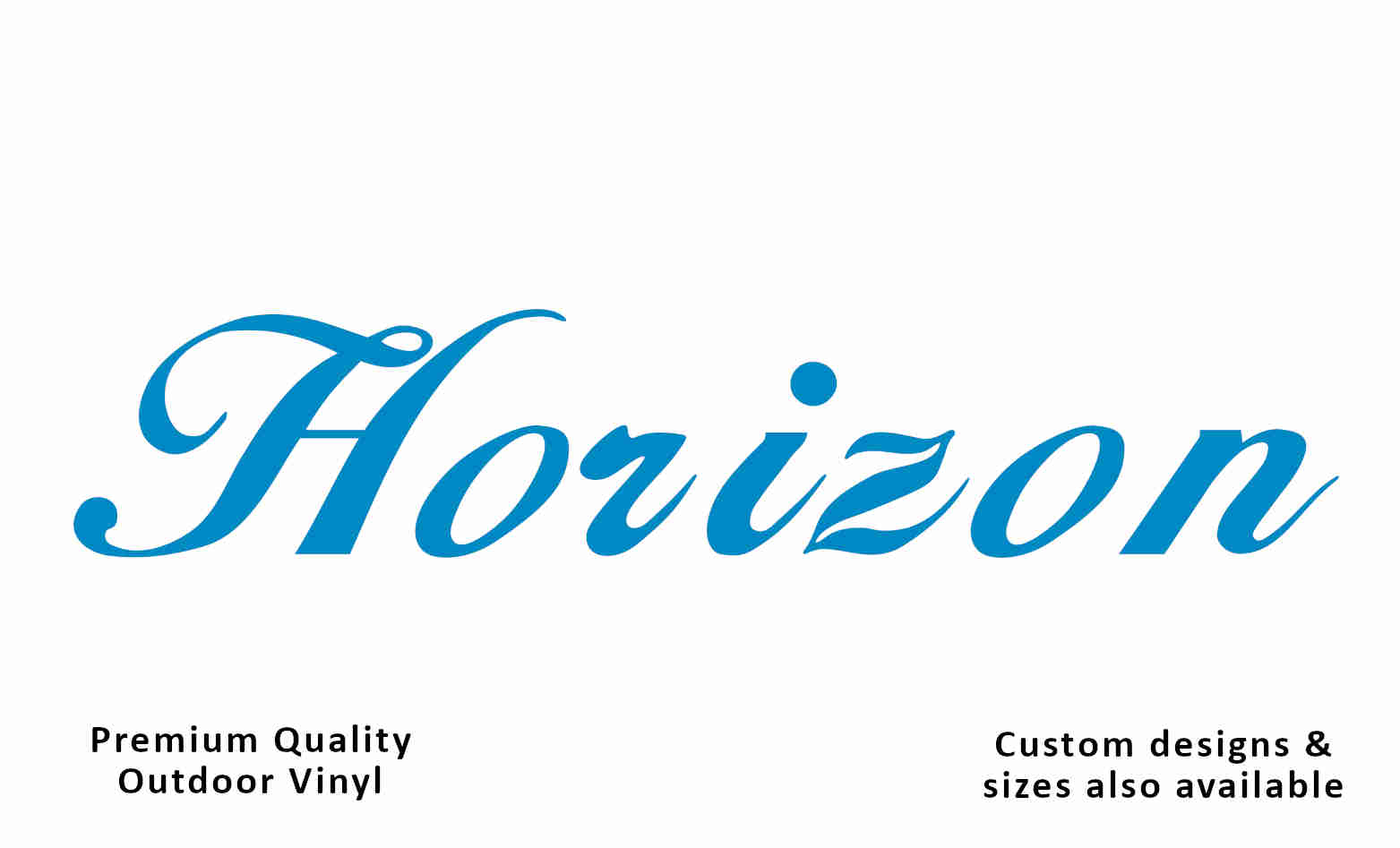 Millard horizon 2006-2008 caravan vinyl replacement decal sticker in light blue.