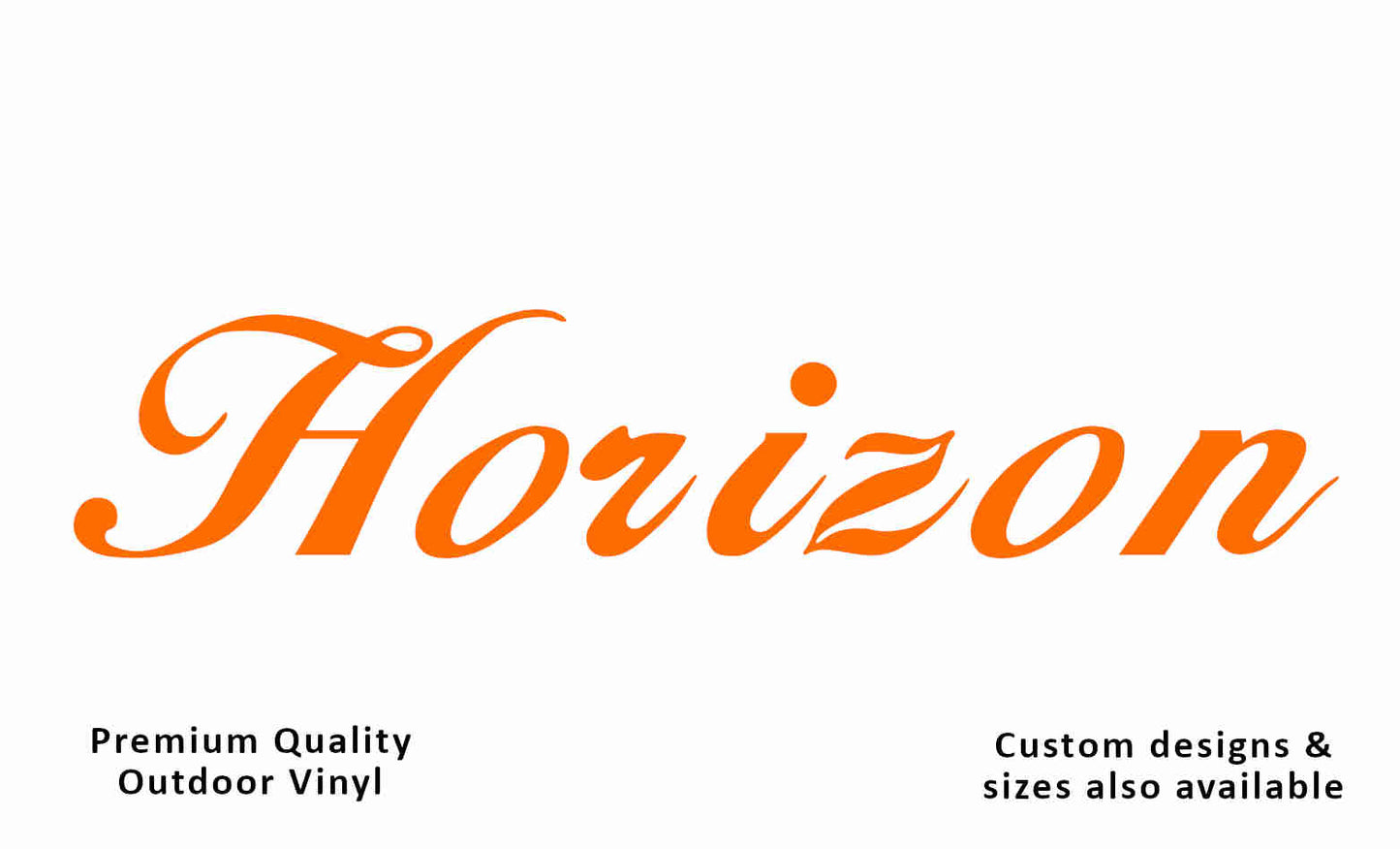Millard horizon 2006-2008 caravan vinyl replacement decal sticker in pastel orange.