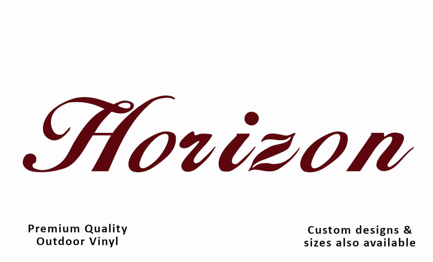 Millard horizon 2006-2008 caravan vinyl replacement decal sticker in dark red.