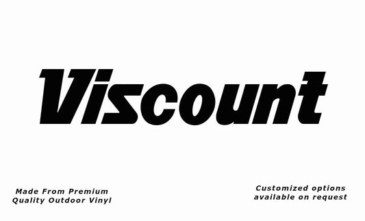 Viscount 1980s v2 caravan vinyl replacement decal sticker in black.