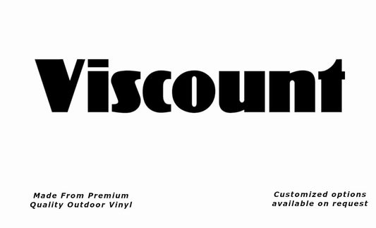 Viscount 1988 v1 caravan vinyl replacement decal sticker in black.