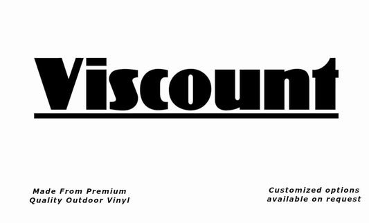 Viscount 1988 v2 caravan replacement vinyl decal sticker in black.