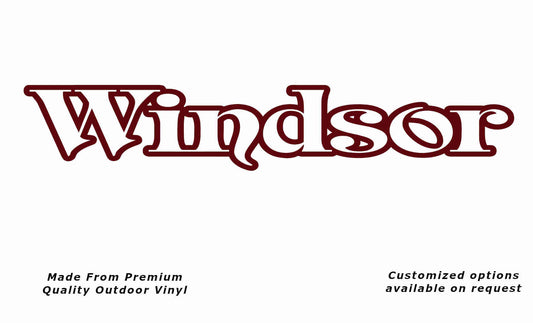 Windsor 1991-2001 caravan replacement vinyl decal sticker in purple red.