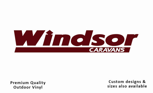 Windsor 2010-2011 caravan replacement vinyl decal sticker in purple red.