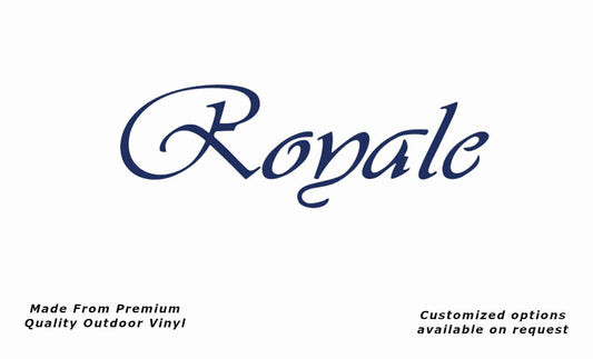 Windsor statesman royale 1990s caravan replacement vinyl decal sticker in dark blue.